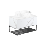 Press-To-Open Vanity Cabinet 80cm | Countertop Basin - Image 3