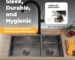 Sleek, Durable, and Hygienic – Meet the Kin Nano Sink with PVD Gunmetal Finish.