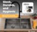Sleek, Durable, and Hygienic – Meet the Kin Nano Sink with PVD Gunmetal Finish.